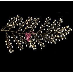 Accesorii cu agrafa PRL12 perlute albe pentru decor par 